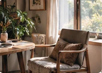Espacio cálido y tranquilo para conversar